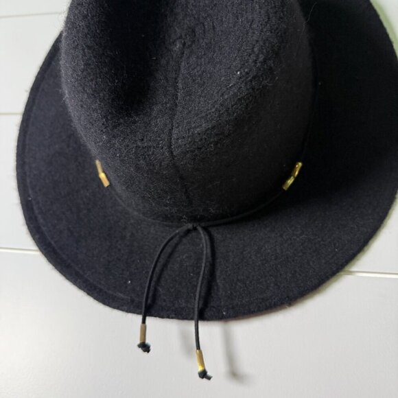 Something Special 100% Wool Black Hat with Gold Colored Beads main image 4